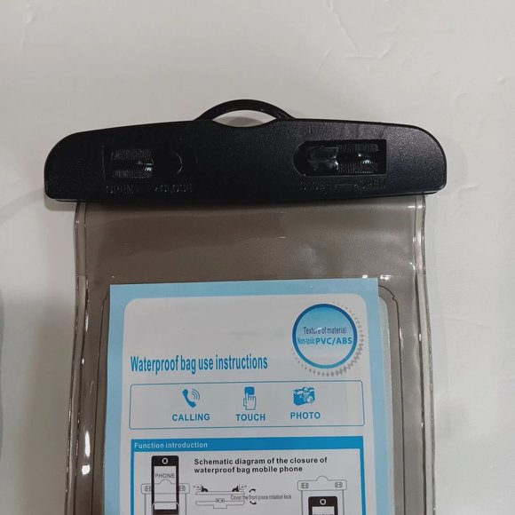 New Waterproof Phone Pouch with Lanyard Size 7x4 in Black Color Non-toxic PVC/AB - Picture 6 of 8